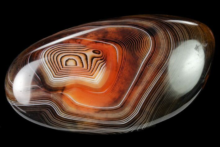 Polished, Banded Carnelian Agate - Madagascar #145945